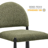 Magnus Upholstered Fabric Dining Side Chair in Black Leaf