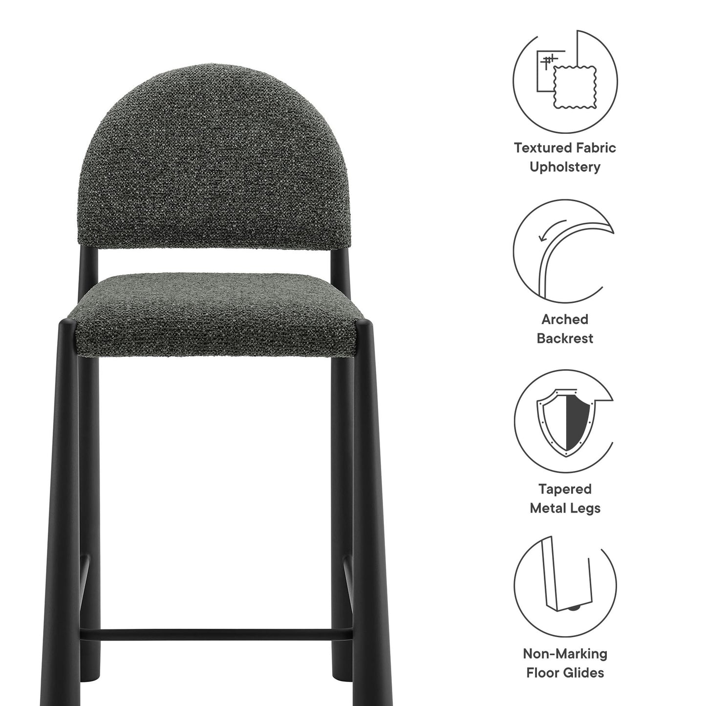 Hayley Upholstered Fabric Counter Stool by Furniture For America