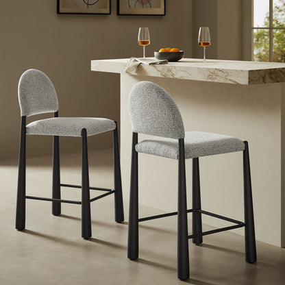 Hayley Upholstered Fabric Counter Stool by Furniture For America