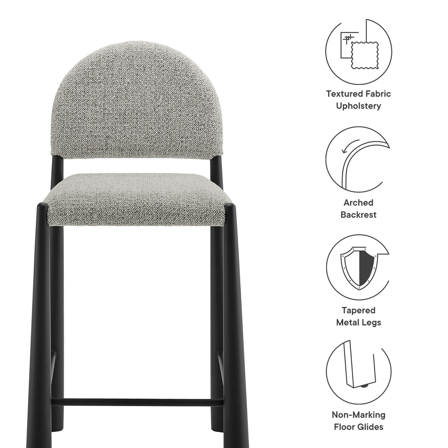 Hayley Upholstered Fabric Counter Stool by Furniture For America
