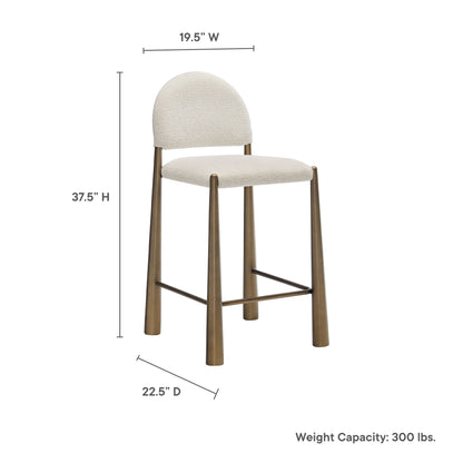 Hayley Upholstered Fabric Counter Stool by Furniture For America