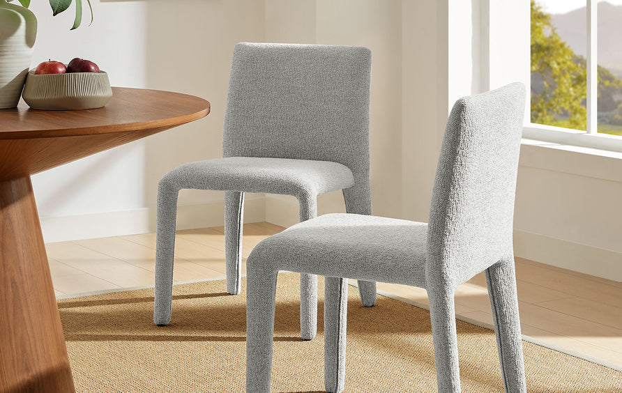 Liora Fabric Upholstered Dining Chair in Dove Gray