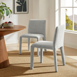 Liora Fabric Upholstered Dining Chair in Dove Gray