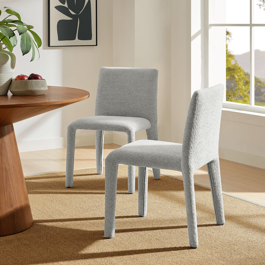Liora Fabric Upholstered Dining Chair in Dove Gray