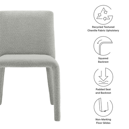 Rhodes Fabric Upholstered Dining Chair in Dove Gray