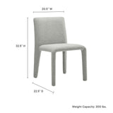 Liora Fabric Upholstered Dining Chair in Dove Gray