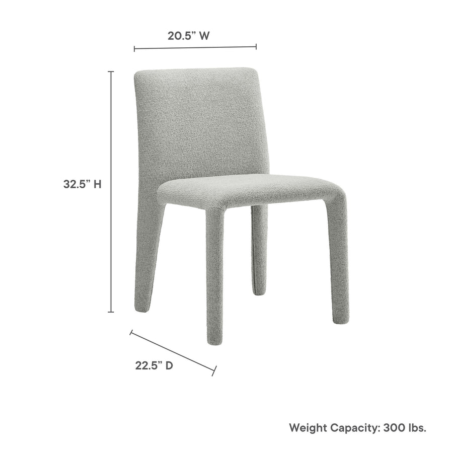 Liora Fabric Upholstered Dining Chair in Dove Gray