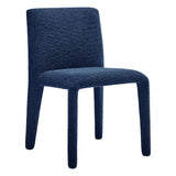 Liora Fabric Upholstered Dining Chair in Navy
