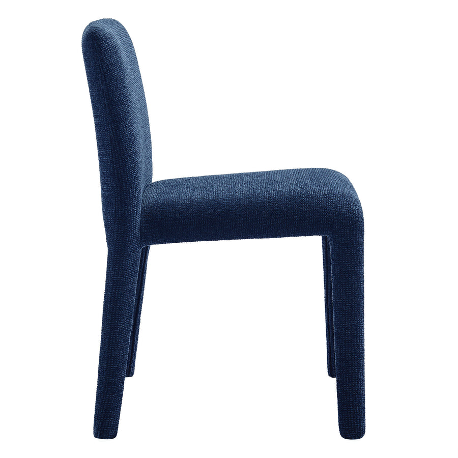 Liora Fabric Upholstered Dining Chair in Navy