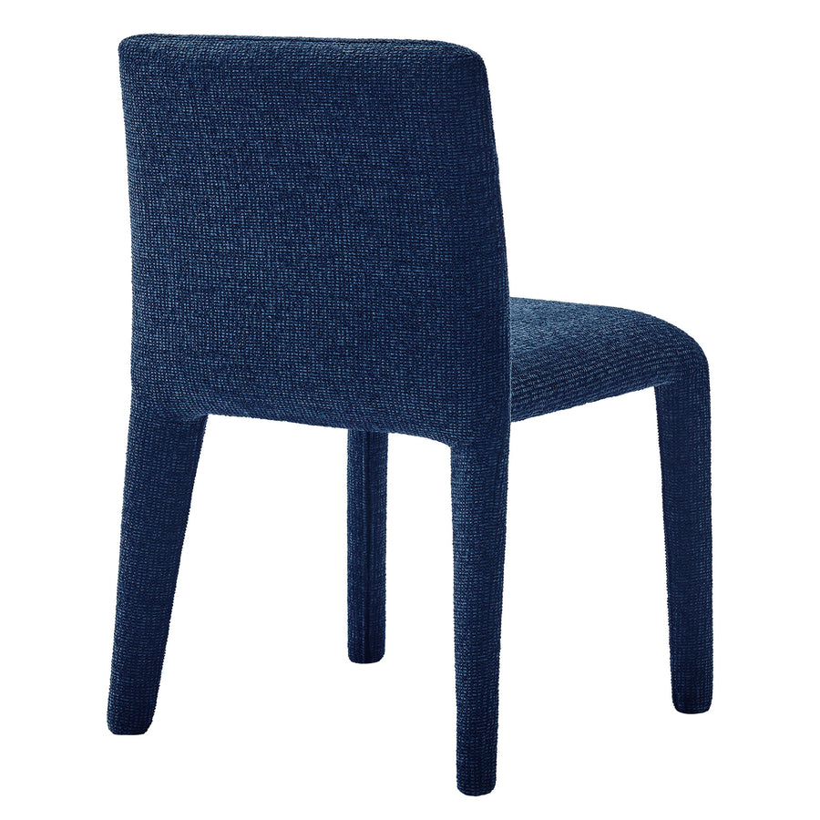 Liora Fabric Upholstered Dining Chair in Navy