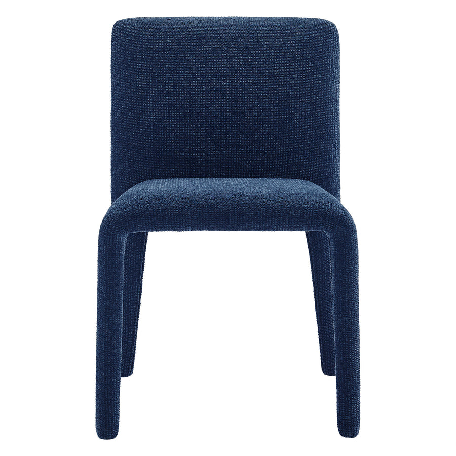 Liora Fabric Upholstered Dining Chair in Navy