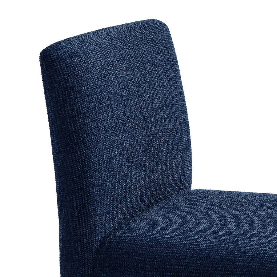 Liora Fabric Upholstered Dining Chair in Navy