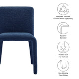 Liora Fabric Upholstered Dining Chair in Navy