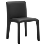 Liora Vegan Leather Upholstered Dining Chair in Black