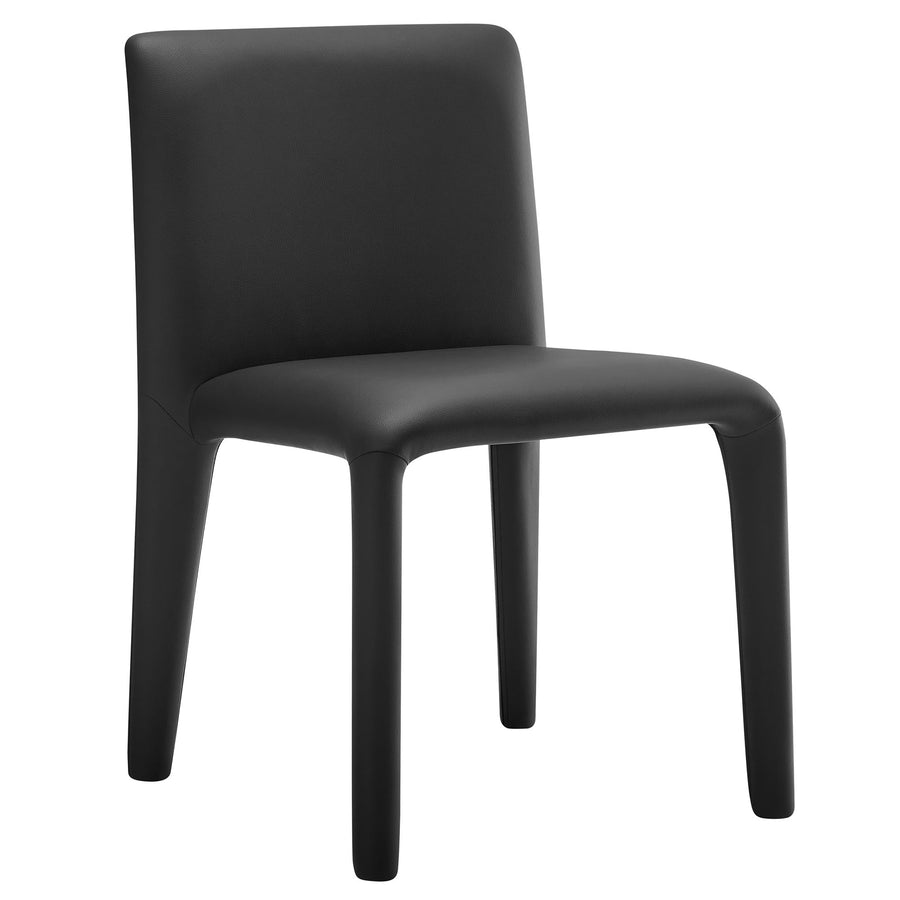 Liora Vegan Leather Upholstered Dining Chair in Black