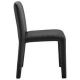 Liora Vegan Leather Upholstered Dining Chair in Black