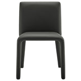 Liora Vegan Leather Upholstered Dining Chair in Black