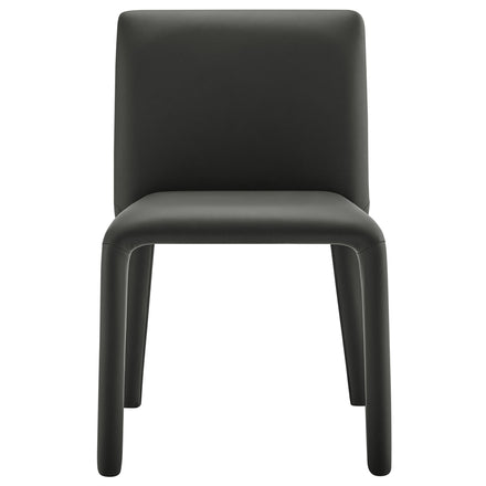 Rhodes Vegan Leather Upholstered Dining Chair in Black