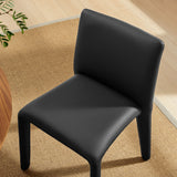 Liora Vegan Leather Upholstered Dining Chair in Black