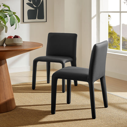 Rhodes Vegan Leather Upholstered Dining Chair by Furniture for America
