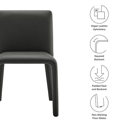 Rhodes Vegan Leather Upholstered Dining Chair by Furniture for America