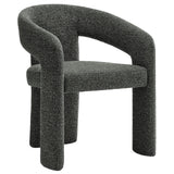 Helgeland Barrel Fabric Upholstered Dining Accent Chair in Anthracite
