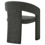 Helgeland Barrel Fabric Upholstered Dining Accent Chair in Anthracite
