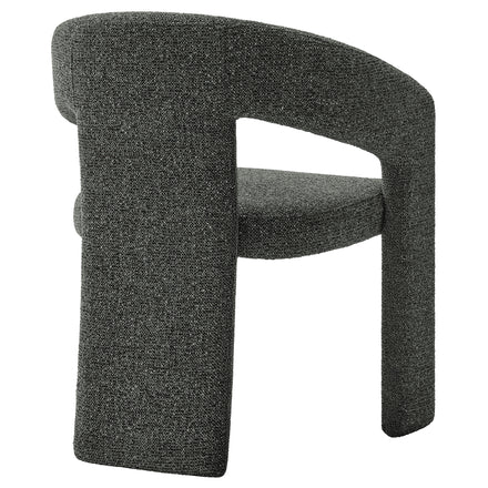 Oslo Barrel Fabric Upholstered Dining Accent Chair in Anthracite