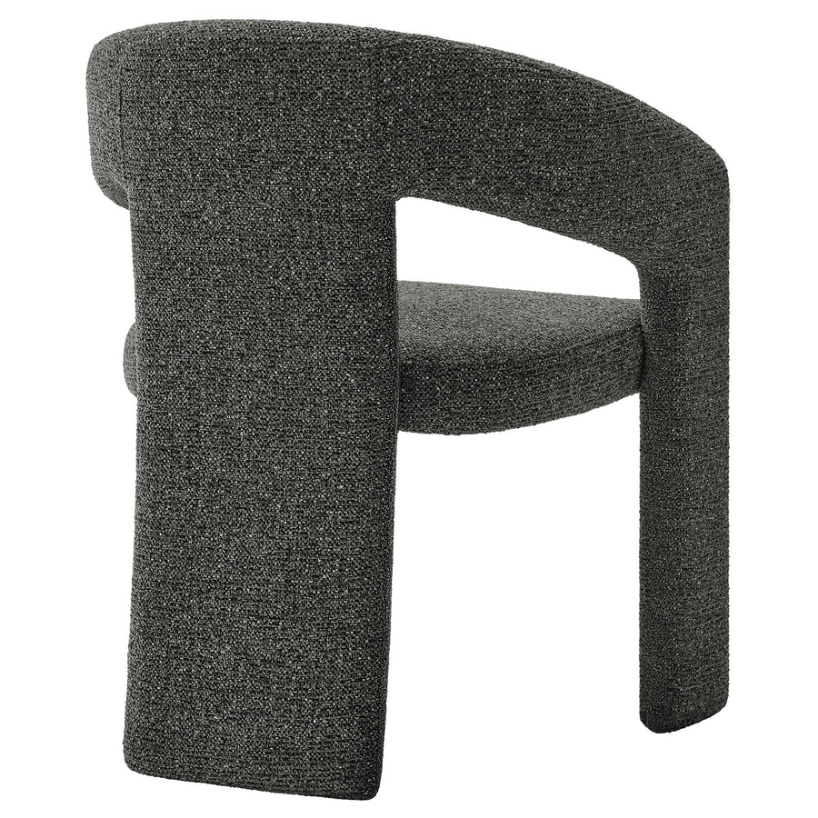 Helgeland Barrel Fabric Upholstered Dining Accent Chair in Anthracite