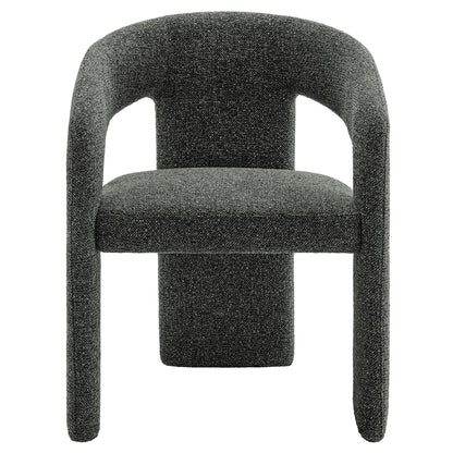 Oslo Barrel Fabric Upholstered Dining Accent Chair by Furniture For America