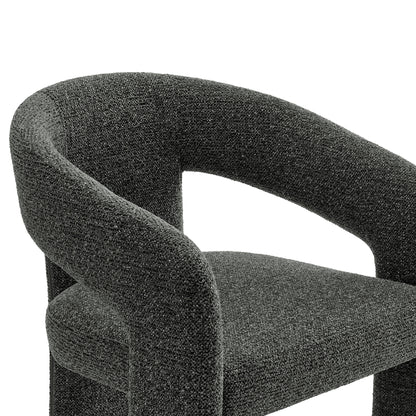 Oslo Barrel Fabric Upholstered Dining Accent Chair by Furniture For America