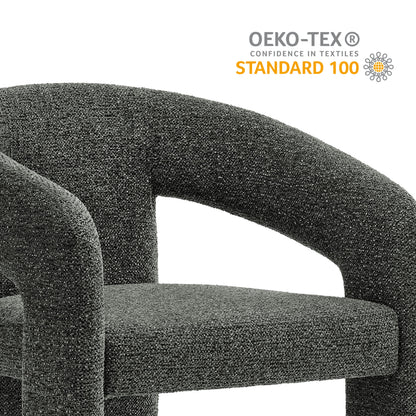 Oslo Barrel Fabric Upholstered Dining Accent Chair by Furniture For America