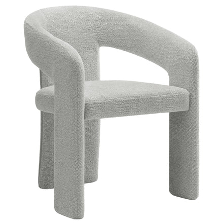 Oslo Barrel Fabric Upholstered Dining Accent Chair in Dove Gray