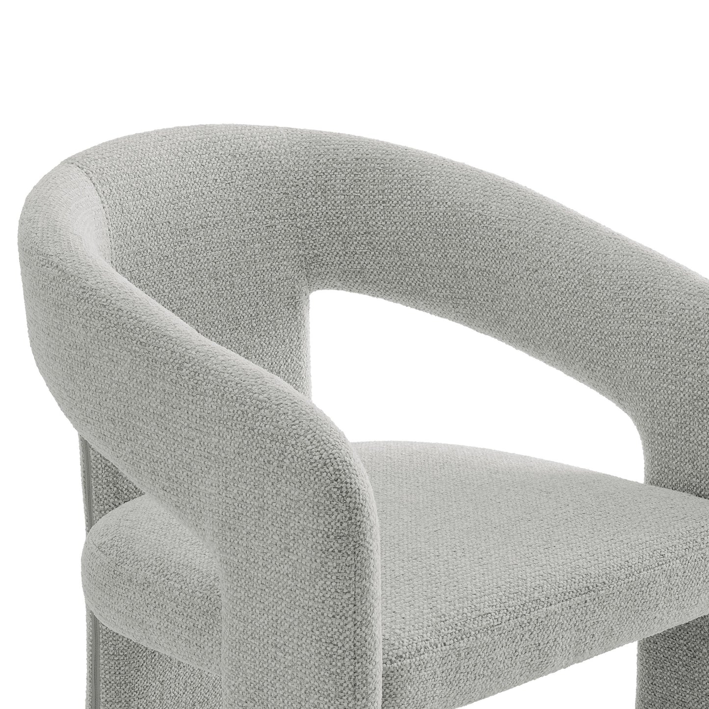 Oslo Barrel Fabric Upholstered Dining Accent Chair by Furniture For America