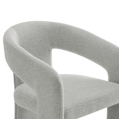 Oslo Barrel Fabric Upholstered Dining Accent Chair by Furniture For America