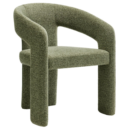 Oslo Barrel Fabric Upholstered Dining Accent Chair by Furniture For America