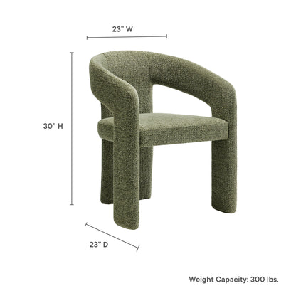 Oslo Barrel Fabric Upholstered Dining Accent Chair by Furniture For America