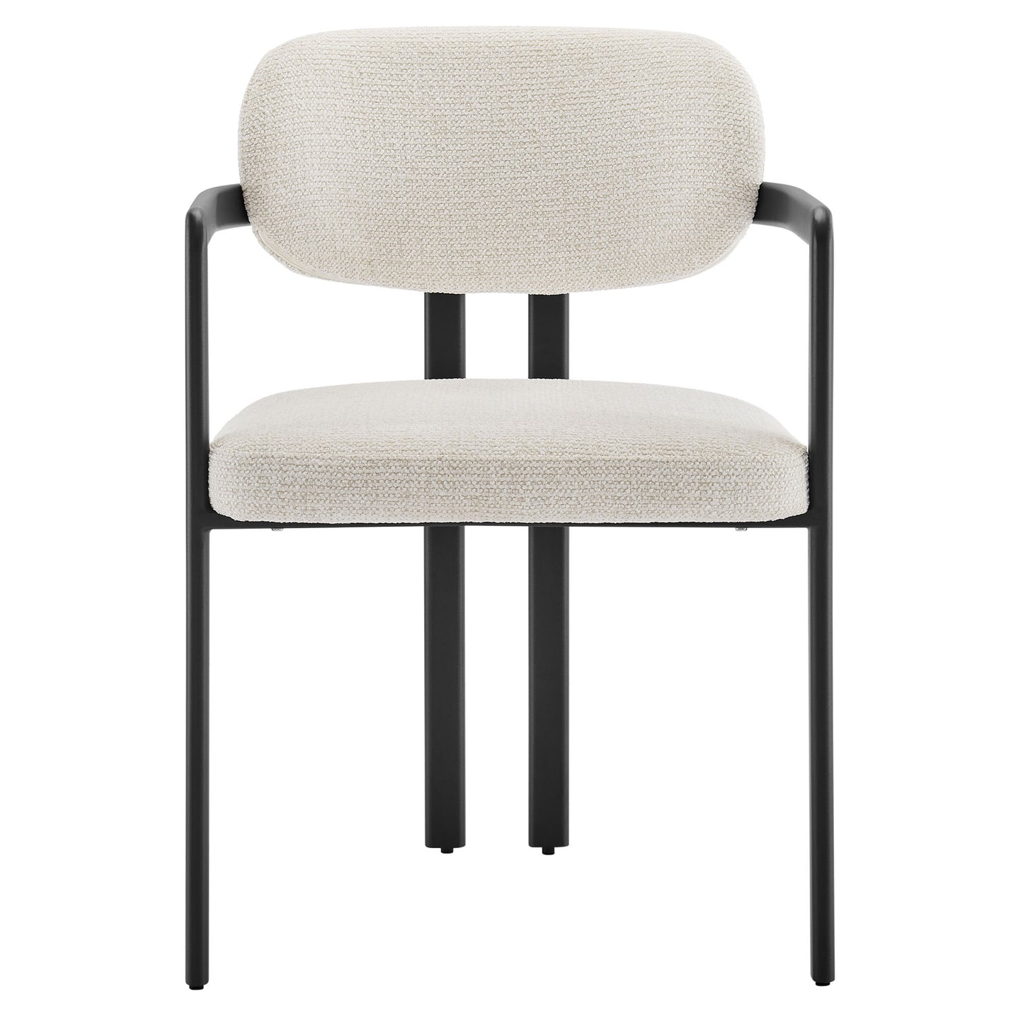 Elio Barrel Fabric and Metal Dining Chair by Furniture For America