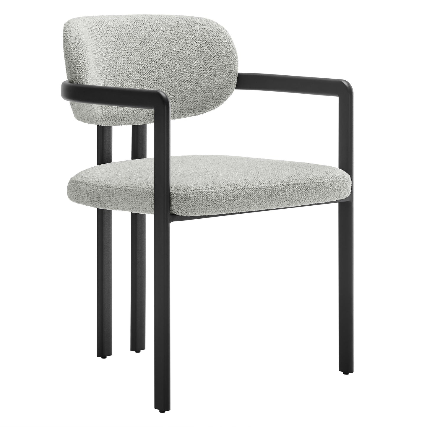 Elio Barrel Fabric and Metal Dining Chair by Furniture For America