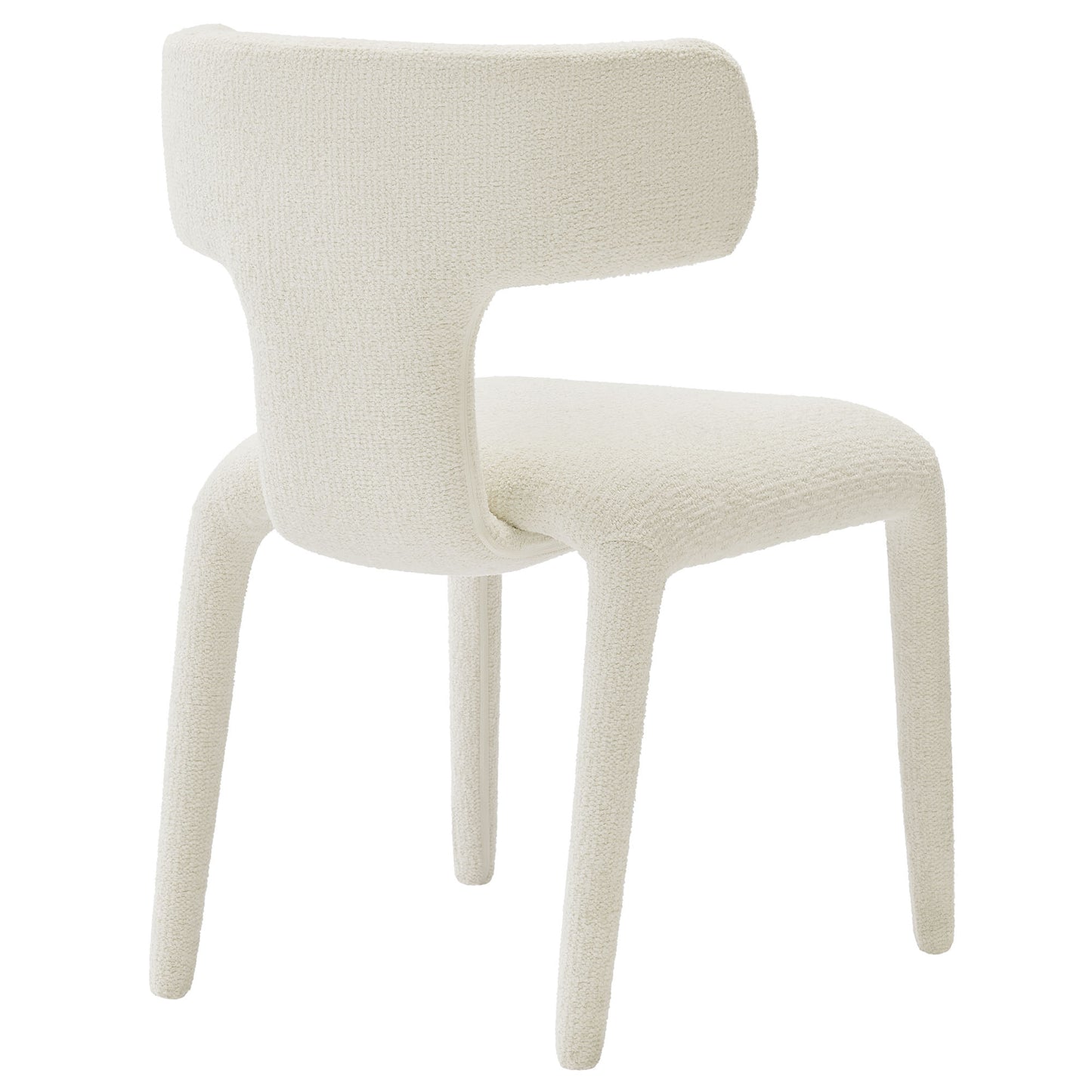 Stellan Curved Back Boucle Upholstered Dining Chair Set of 2 by Furniture for America