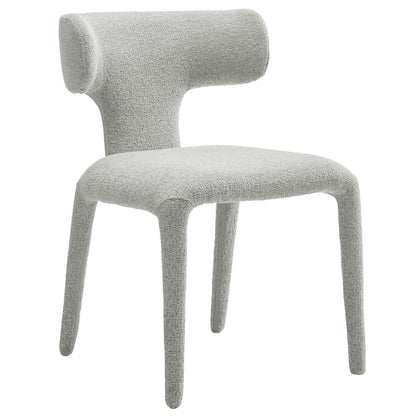 Stellan Curved Back Boucle Upholstered Dining Chair Set of 2 by Furniture for America