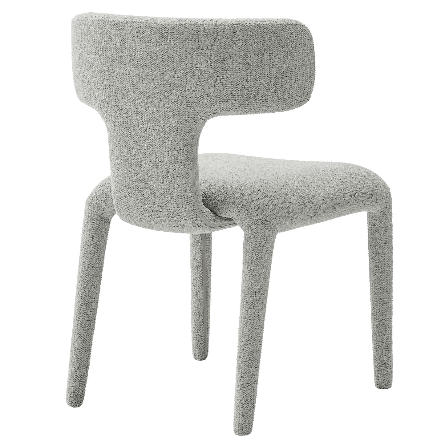 Stellan Curved Back Boucle Upholstered Dining Chair Set of 2 by Furniture for America