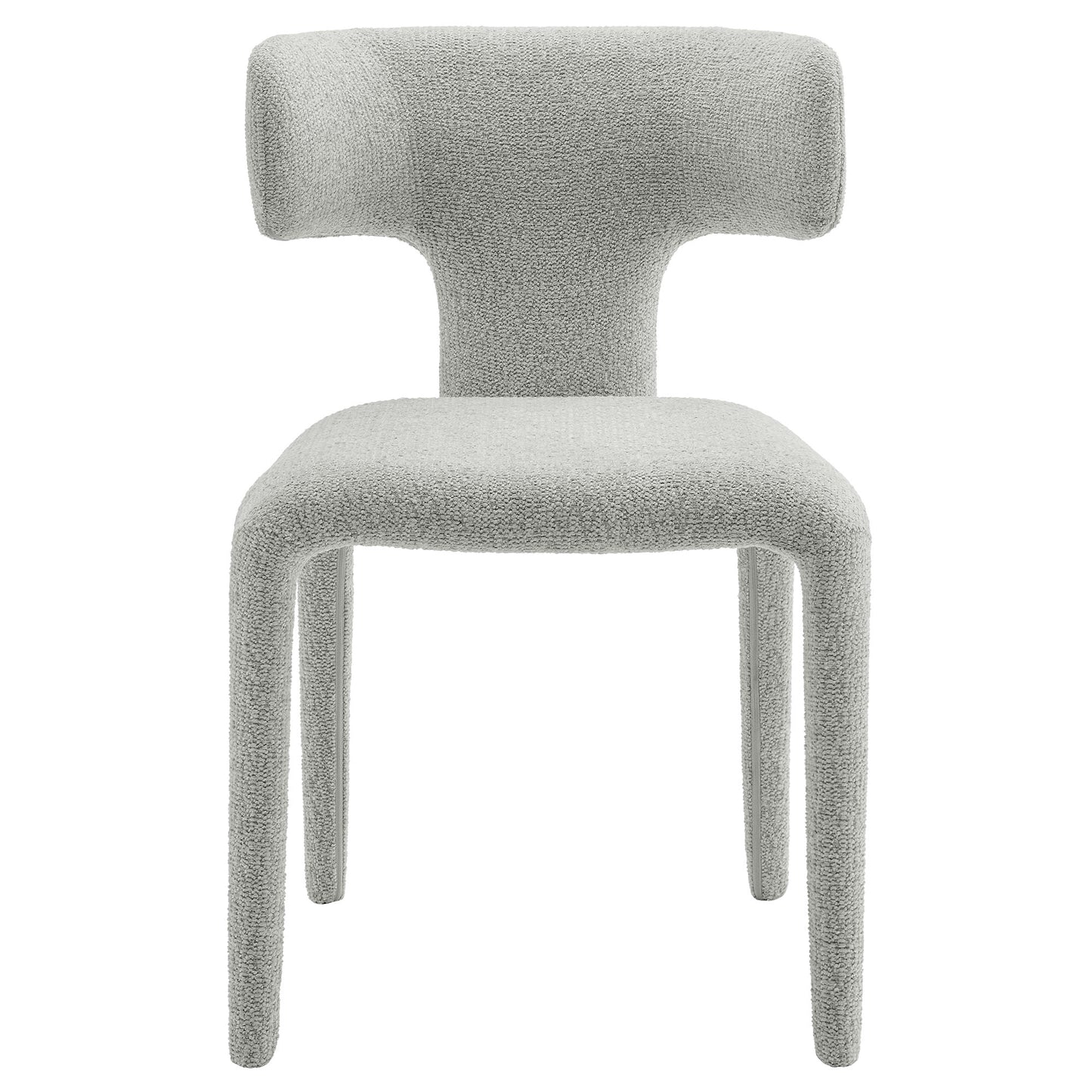 Stellan Curved Back Boucle Upholstered Dining Chair Set of 2 by Furniture for America