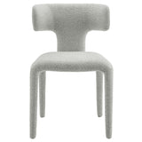 Kolding Curved Back Boucle Upholstered Dining Chair Set of 2 in Dove Gray