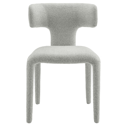 Stellan Curved Back Boucle Upholstered Dining Chair Set of 2 by Furniture for America