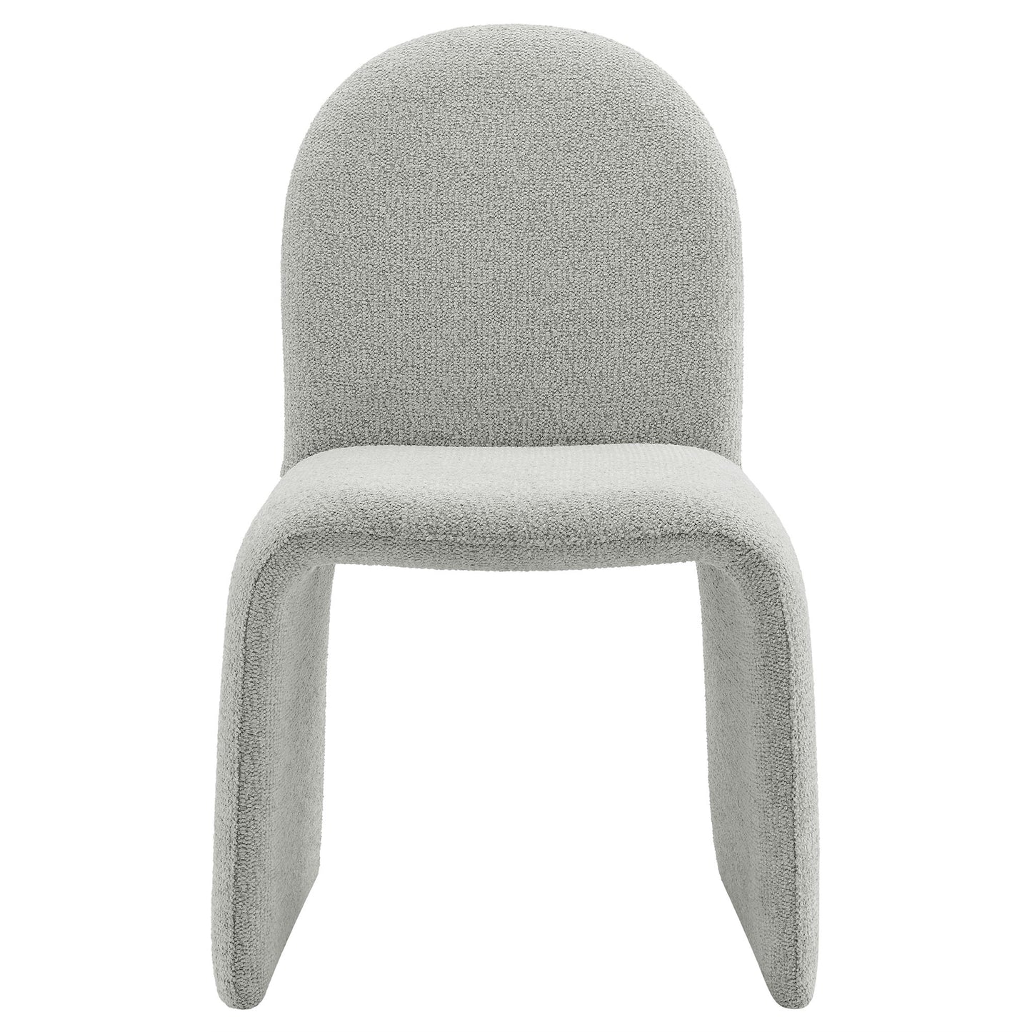 Junia Boucle Upholstered Arch Armless Dining Chair by Furniture For America