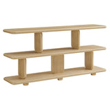 Rupit Sculptural 2-Tier Bookshelf in Natural