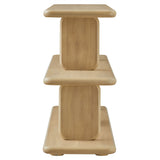 Rupit Sculptural 2-Tier Bookshelf in Natural