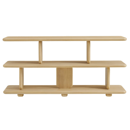 Lyle Sculptural 2-Tier Bookshelf in Natural