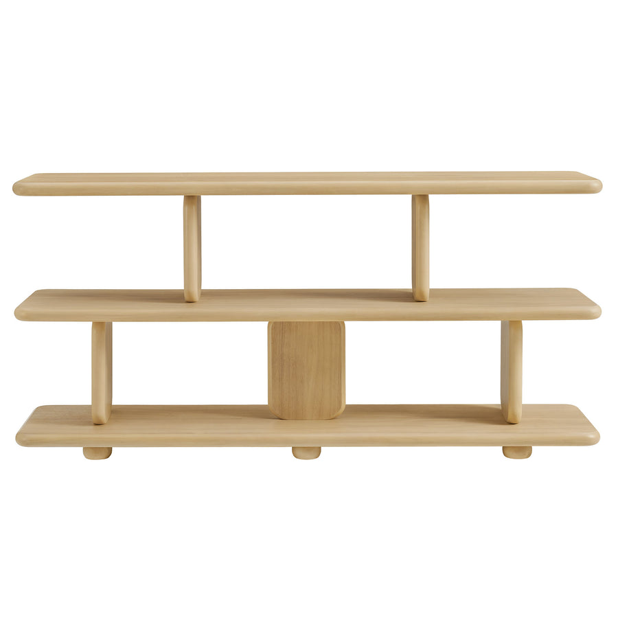 Rupit Sculptural 2-Tier Bookshelf in Natural